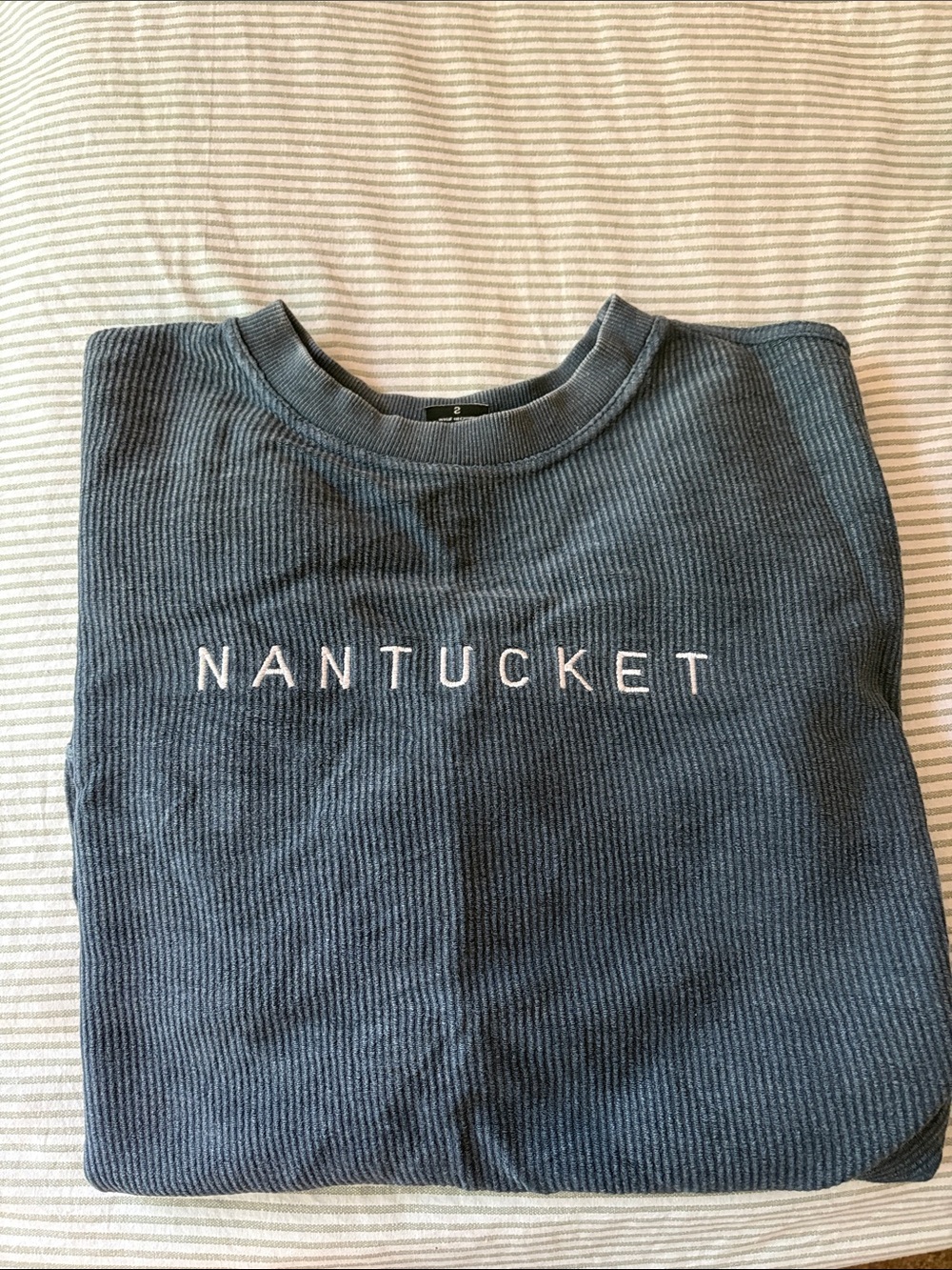 Embroidered Crewneck Sweatshirt - Blue